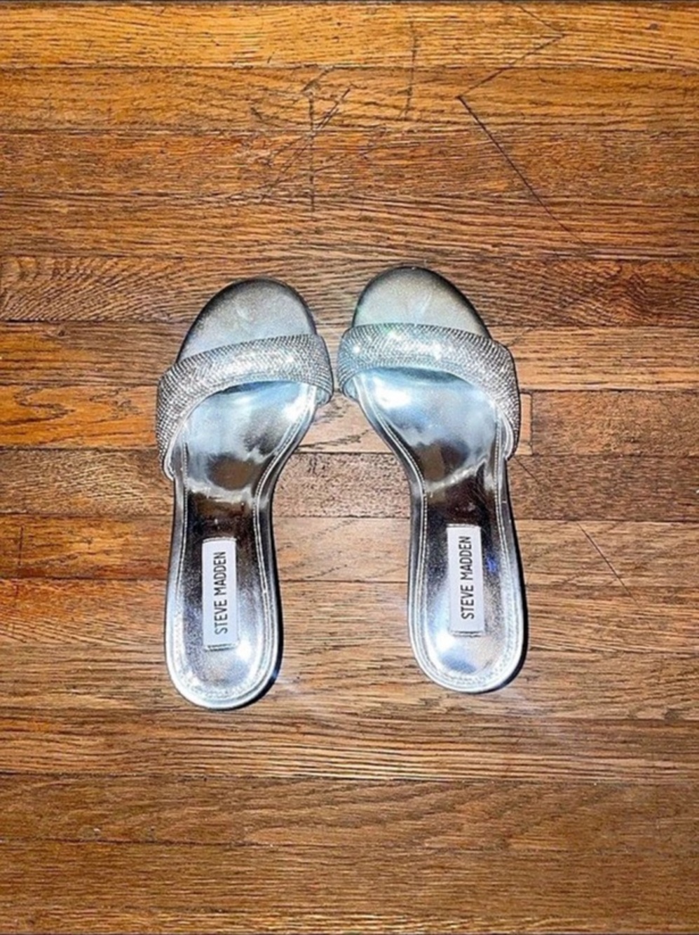 Steve Madden Silver Heels